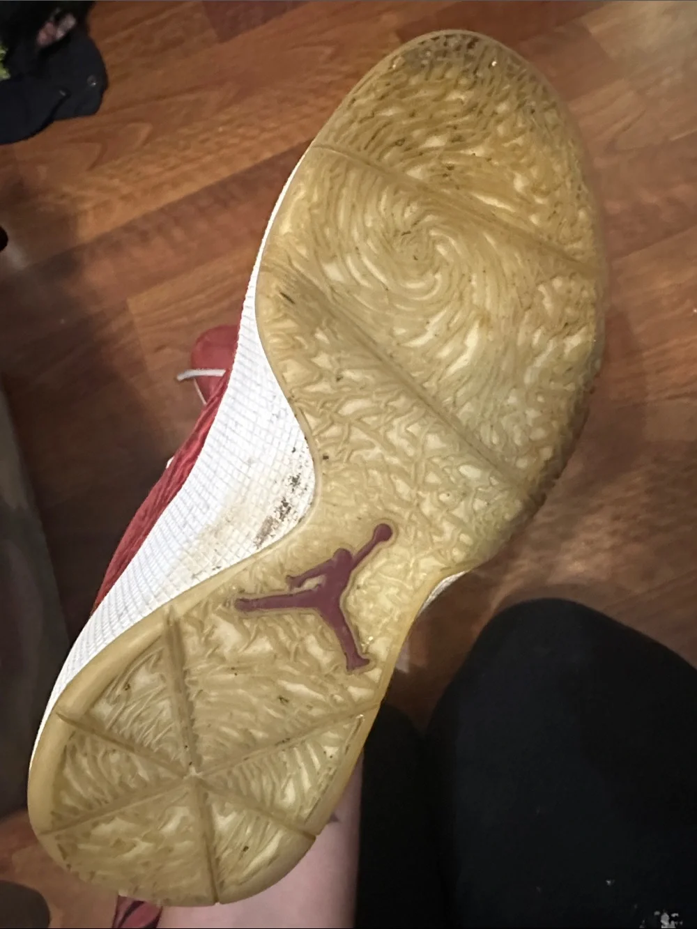 Jordan Men’s Sneakers in Red and White with Jumpman Detail